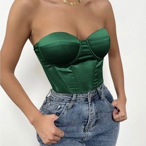 Green corset top